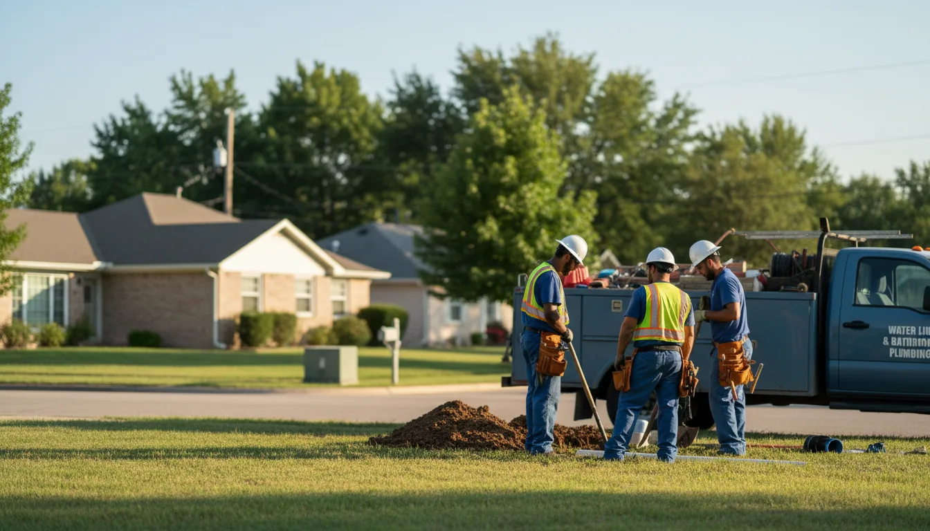 Residential water line and bathroom plumbing service in Fort Mckavett, TX